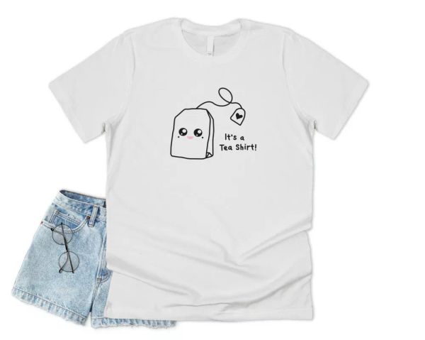 It's a Tea Shirt T-shirt Tee Funny Kawaii Cute Teashirt joke Humour Christmas, White;black
It's a Tea Shirt T-shirt Tee Funny Kawaii Cute Teashirt joke Humour Christmas, White;black