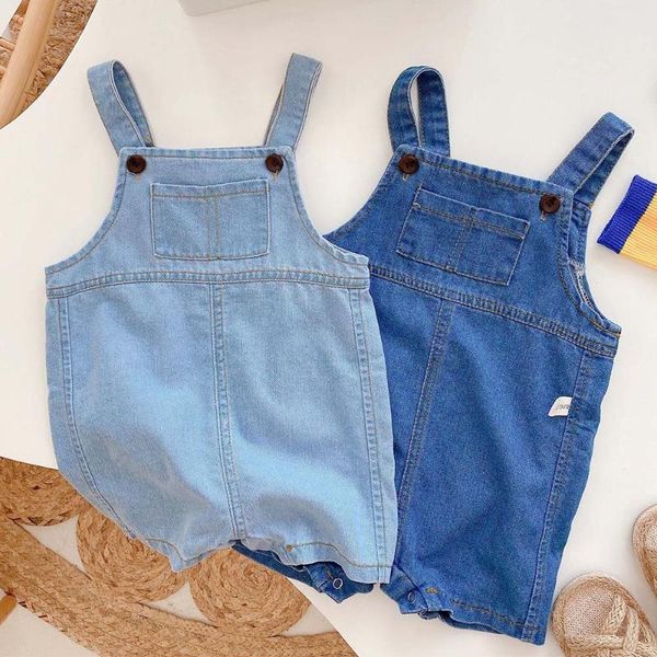 jumpsuits 2021 summer baby korean overalls solid color denim casual kids clothes 0-2 years infant boy girl cropped trousers, Blue
jumpsuits 2021 summer baby korean overalls solid color denim casual kids clothes 0-2 years infant boy girl cropped trousers, Blue