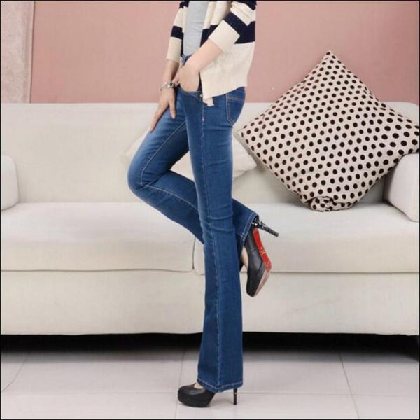 women's jeans 2021 spring and autumn office lady cotton plus size high waist female women girls brand flare pants clothes 79354, Blue
women's jeans 2021 spring and autumn office lady cotton plus size high waist female women girls brand flare pants clothes 79354, Blue