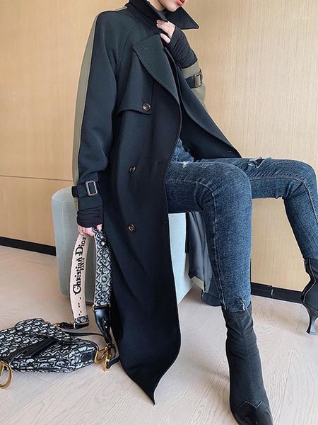 women's wool & blends luxuv windbreaker 2021 long trench coat spring jacket overcoat female outwear fashion clothing hoodie cardigan pl, Black
women's wool & blends luxuv windbreaker 2021 long trench coat spring jacket overcoat female outwear fashion clothing hoodie cardigan pl, Black