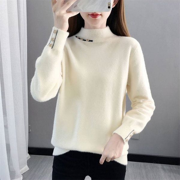 women's sweaters thick mink wool sweater with a turtleneck, women's knitted long sleeve for autumn and winter 3sgf, White;black
women's sweaters thick mink wool sweater with a turtleneck, women's knitted long sleeve for autumn and winter 3sgf, White;black