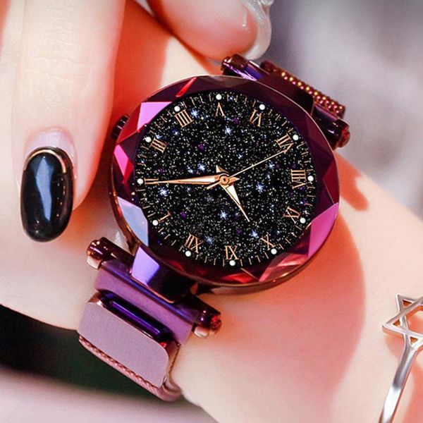 wristwatches fashion luminous hands starry sky watches women purple magnetic magnet buckle quartz price drop 2021, Slivery;brown
wristwatches fashion luminous hands starry sky watches women purple magnetic magnet buckle quartz price drop 2021, Slivery;brown