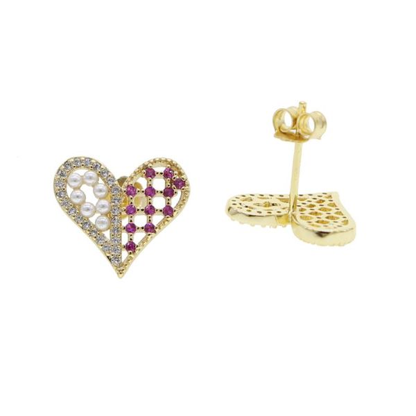 copper heart women earrings metal white pearl with red cz for party wedding jewelry stud, Golden;silver
copper heart women earrings metal white pearl with red cz for party wedding jewelry stud, Golden;silver