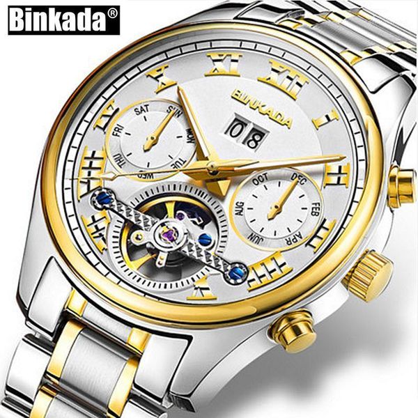 original luxury binkada brand men self-wind waterproof day date month automatic mechanical male fashion tourbillon watch wristwatches, Slivery;brown
original luxury binkada brand men self-wind waterproof day date month automatic mechanical male fashion tourbillon watch wristwatches, Slivery;brown