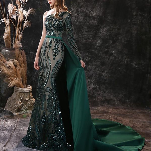 party dresses vestidos elegantes para mujer evening long one sleeve mermaid sequin arabic emerald green prom dress 2021, White;black
party dresses vestidos elegantes para mujer evening long one sleeve mermaid sequin arabic emerald green prom dress 2021, White;black