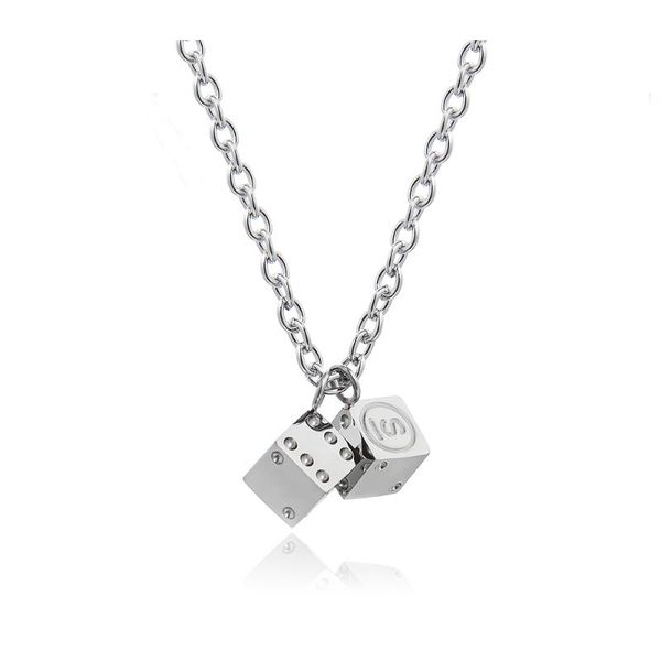 pendant necklaces male ins hip-hop dice s letter necklace original design simple niche couple tide brand accessories, Silver
pendant necklaces male ins hip-hop dice s letter necklace original design simple niche couple tide brand accessories, Silver