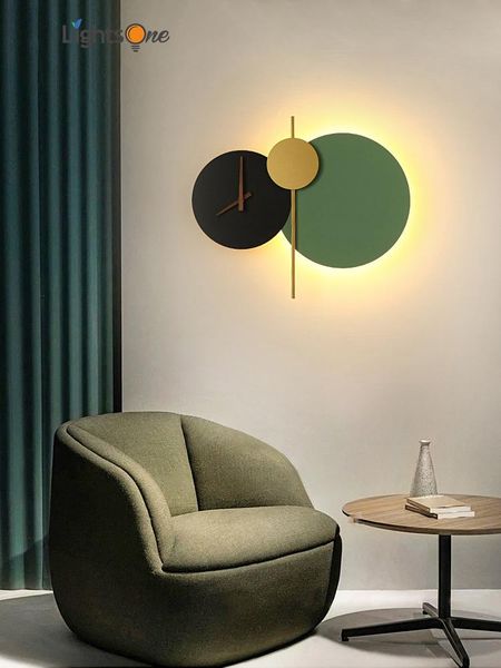 wall lamp nordic minimalist mute clock living room background art deco personality light
wall lamp nordic minimalist mute clock living room background art deco personality light
