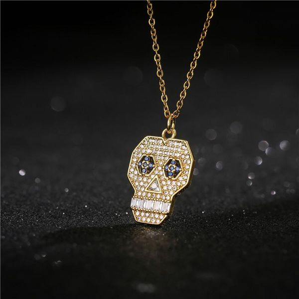 pendant necklaces fashion women men skull necklace gold chain + cubic zircon hip hop jewelry lucky amulet statement accessories gift, Silver
pendant necklaces fashion women men skull necklace gold chain + cubic zircon hip hop jewelry lucky amulet statement accessories gift, Silver