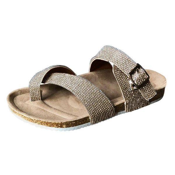 women slippers flip-flop flat belt buckle strappy open toe beach shoe rhinestones sandals home shoes for #6.4, Black
women slippers flip-flop flat belt buckle strappy open toe beach shoe rhinestones sandals home shoes for #6.4, Black