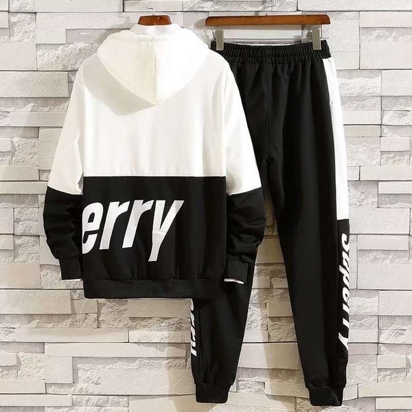 long men's tracksuits autumn sleeve sweater suit youth trend handsome high school students two piece casual sportswear, Gray
long men's tracksuits autumn sleeve sweater suit youth trend handsome high school students two piece casual sportswear, Gray