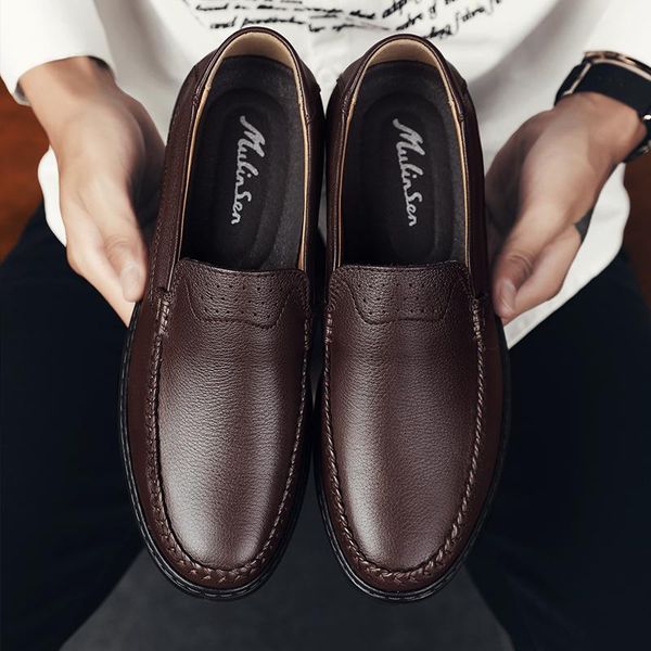 luxury men's shoes breathable flat casual leather zapatos de hombre brand men loafers driving dress, Black
luxury men's shoes breathable flat casual leather zapatos de hombre brand men loafers driving dress, Black