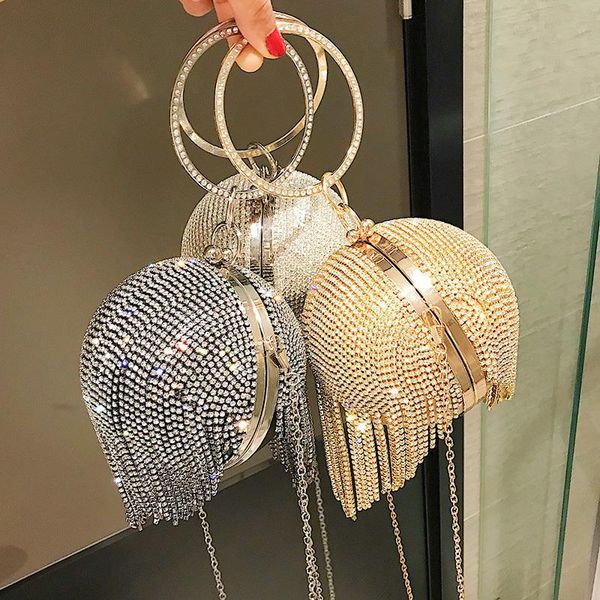 evening bags tassel diamonds rhinestone round ball for women 2021 fashion party clutch bag ladies ring handbag crystal clutches
evening bags tassel diamonds rhinestone round ball for women 2021 fashion party clutch bag ladies ring handbag crystal clutches