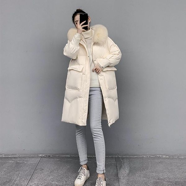 women's down & parkas winter coat women fur collar puffer jacket hooded jackets for 2021 female midi warm clothes doudoune femme hly149, Black
women's down & parkas winter coat women fur collar puffer jacket hooded jackets for 2021 female midi warm clothes doudoune femme hly149, Black
