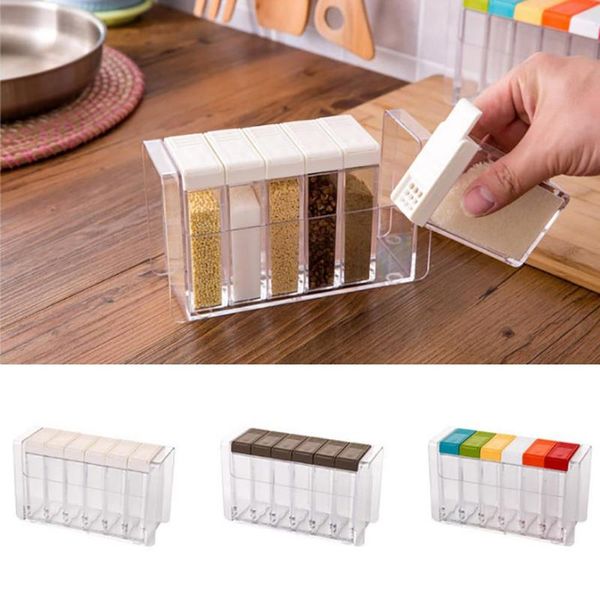 storage bottles & jars 6 in 1 transparent spice jar seasoning condiment container kitchen tool
storage bottles & jars 6 in 1 transparent spice jar seasoning condiment container kitchen tool