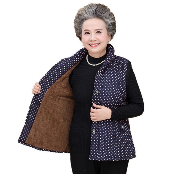 women's vests autumn winter vest parkas middle-aged women cotton jacket plus size thicken flocking warm waistcoat sleeveless coats fema, Black;white
women's vests autumn winter vest parkas middle-aged women cotton jacket plus size thicken flocking warm waistcoat sleeveless coats fema, Black;white