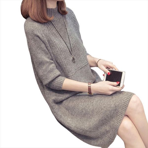 autumn winter turtleneck sweater womens dresses long sleeve warm knitted, Black;gray
autumn winter turtleneck sweater womens dresses long sleeve warm knitted, Black;gray