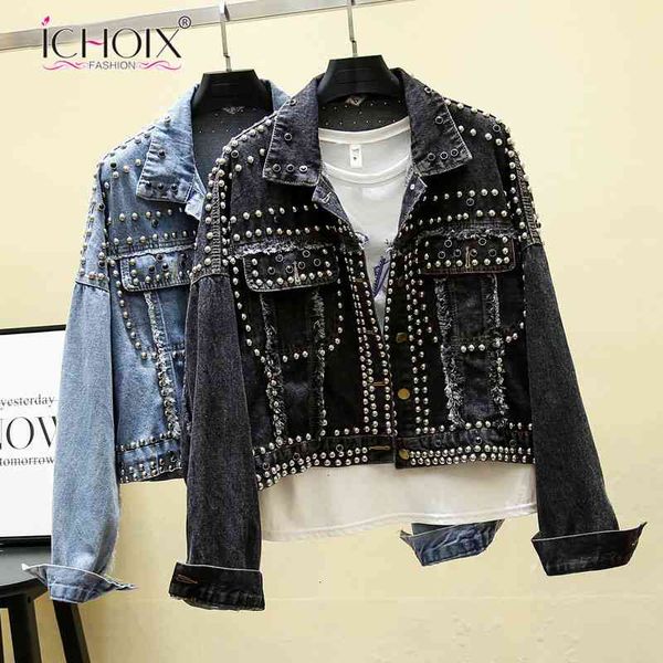 women's jackets 14 hand-studded styles rivet denim female jacket loose short s high-quality ladies basic jeans streetwear s umxl, Black;brown
women's jackets 14 hand-studded styles rivet denim female jacket loose short s high-quality ladies basic jeans streetwear s umxl, Black;brown