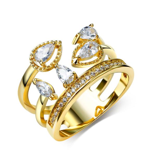 cluster rings luxury wedding ring for women gold-color fashion made with cubic zirconia lead drop cz, Golden;silver
cluster rings luxury wedding ring for women gold-color fashion made with cubic zirconia lead drop cz, Golden;silver