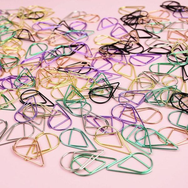 party decoration 30/50pcs metal material drop shape paper clips funny kawaii bookmark marking for school office stationery tools
party decoration 30/50pcs metal material drop shape paper clips funny kawaii bookmark marking for school office stationery tools