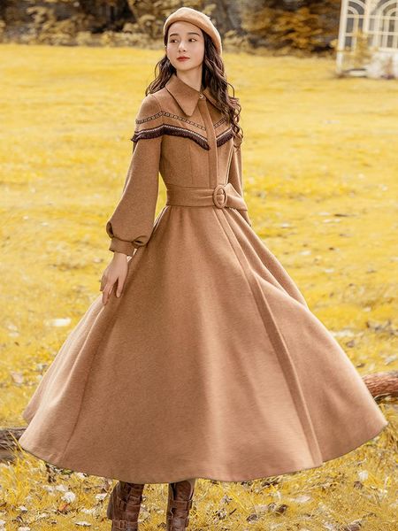 women's wool & blends boshow long mid-calf autumn and winter vintage trench dresses for women outerwear s-l embroidery single breasted, Black
women's wool & blends boshow long mid-calf autumn and winter vintage trench dresses for women outerwear s-l embroidery single breasted, Black