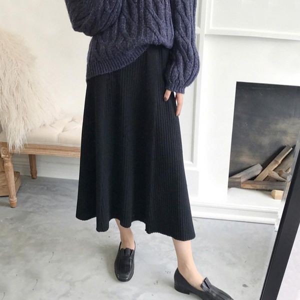 korean style simple skirt autumn winter versatile elastic high waist slim mid-length knitted skirts, Black
korean style simple skirt autumn winter versatile elastic high waist slim mid-length knitted skirts, Black