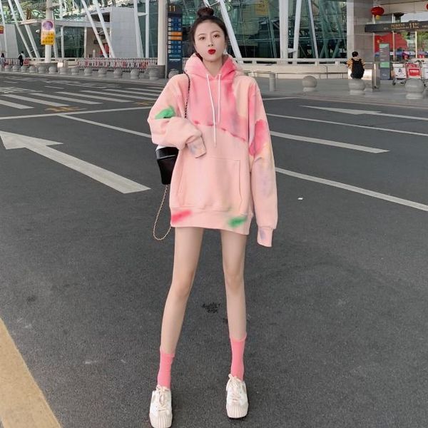 women's hoodies & sweatshirts korean autumn spray painting printed loose hooded long sleeve drawstring thick sweashirts women fashion s, Black
women's hoodies & sweatshirts korean autumn spray painting printed loose hooded long sleeve drawstring thick sweashirts women fashion s, Black