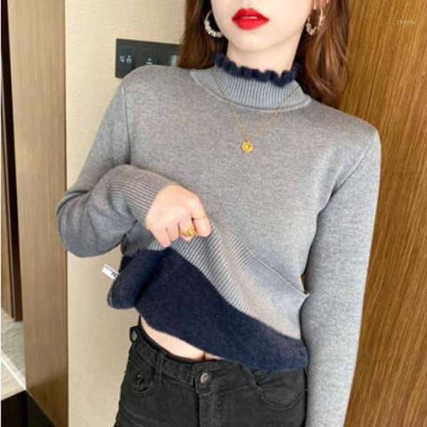 thick turtleneck women's sweaters winter autumn fleece solid knitted sweater pullover female 2021 fashion warm lady pullovers, White;black
thick turtleneck women's sweaters winter autumn fleece solid knitted sweater pullover female 2021 fashion warm lady pullovers, White;black