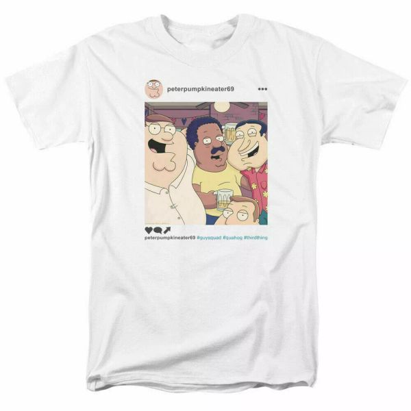 Family Guy Insta T Shirt Mens Licensed Cartoon Peter Quagmire Cleveland White, White;black
Family Guy Insta T Shirt Mens Licensed Cartoon Peter Quagmire Cleveland White, White;black