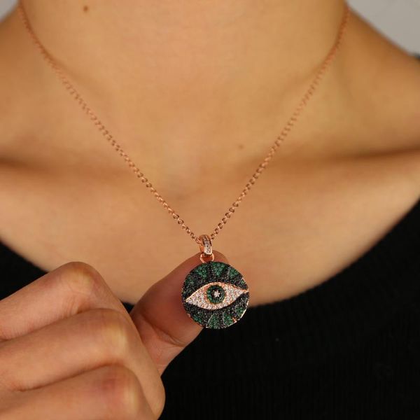 pendant necklaces two tone black green white cubic zirconia turkish evil eye bohemia rose gold color necklace for women lady lucky jewelry, Silver
pendant necklaces two tone black green white cubic zirconia turkish evil eye bohemia rose gold color necklace for women lady lucky jewelry, Silver