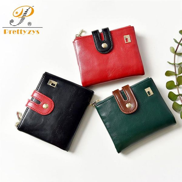 wallets prettyzys women wallet female short purses vintage small oil wax pu leather perse card holder coin soft carteira lady feminina, Red;black
wallets prettyzys women wallet female short purses vintage small oil wax pu leather perse card holder coin soft carteira lady feminina, Red;black