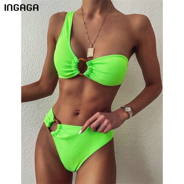 ingaga shoulder bikini womens swimsuit high waist swimwear rings biquini black ribbed beachwear brazilian bikinis, White;black
ingaga shoulder bikini womens swimsuit high waist swimwear rings biquini black ribbed beachwear brazilian bikinis, White;black