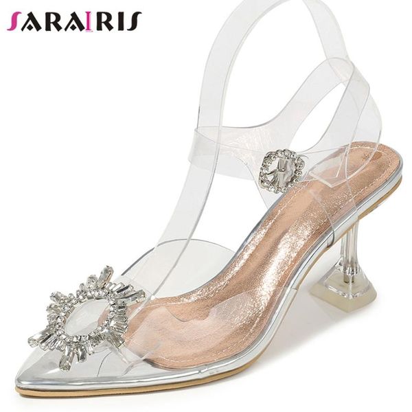 sandals sarairis 2021 trendy crystal decorating pointed toe wedding women fashion transparent shoes woman, Black
sandals sarairis 2021 trendy crystal decorating pointed toe wedding women fashion transparent shoes woman, Black