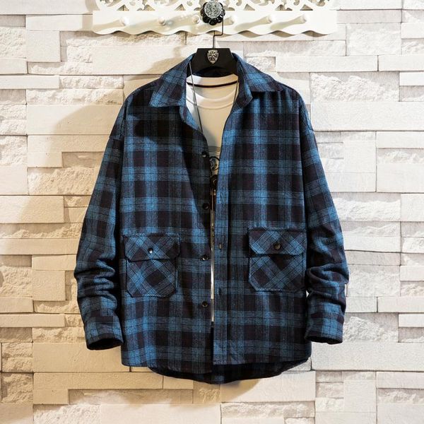 men's casual shirts autumn plaid shirt men fashion retro woolen man streetwear wild loose long-sleeved large size -5xl, White;black
men's casual shirts autumn plaid shirt men fashion retro woolen man streetwear wild loose long-sleeved large size -5xl, White;black