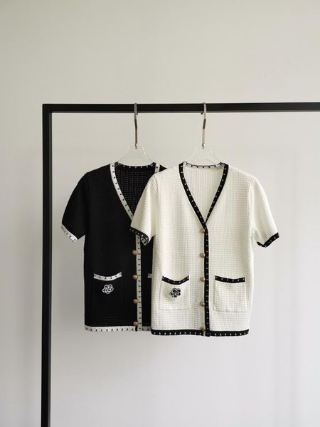 women's knits & tees women 2021 fashion short-sleeved casual hollow beaded knitted cardigan 0322, White
women's knits & tees women 2021 fashion short-sleeved casual hollow beaded knitted cardigan 0322, White