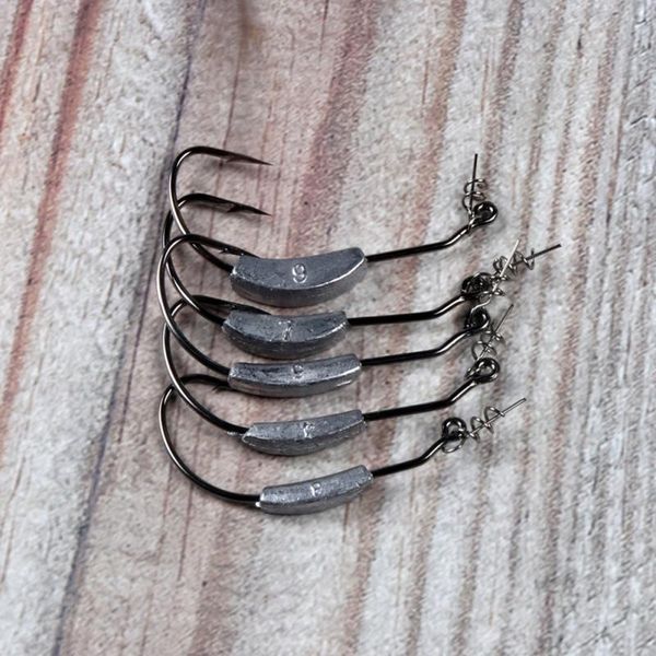 5pcs/lot lead jig head fishing hook barbed crank for soft worm bait tackle accessories hooks
5pcs/lot lead jig head fishing hook barbed crank for soft worm bait tackle accessories hooks