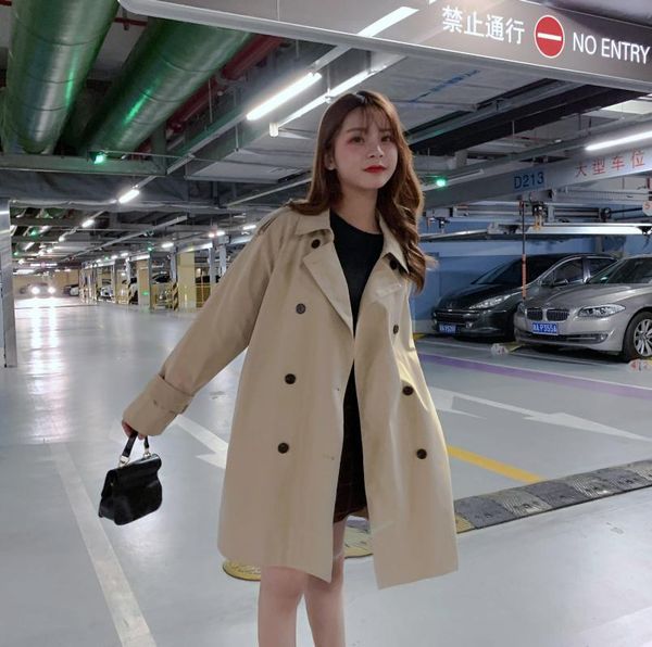 women's trench coats scene shooting cannon homemade fashion coat female han edition of the short double-breasted long sleeve, Tan;black
women's trench coats scene shooting cannon homemade fashion coat female han edition of the short double-breasted long sleeve, Tan;black