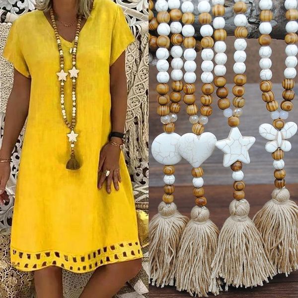 chains bohemian ethnic handmade summer beach wood beaded shell necklace boho colorful tassel long beads for women, Silver
chains bohemian ethnic handmade summer beach wood beaded shell necklace boho colorful tassel long beads for women, Silver