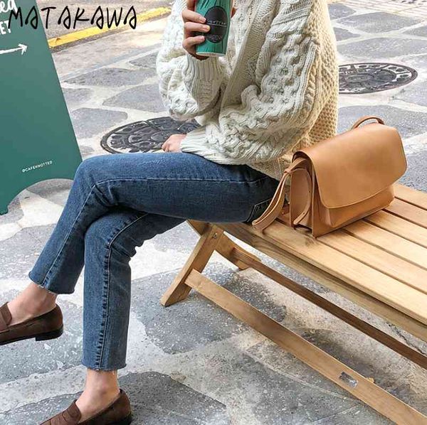 matakawa straight pencil ankle-length pants korea chic autumn and winter simple vintage double pockets washed blue jeans women 210513
matakawa straight pencil ankle-length pants korea chic autumn and winter simple vintage double pockets washed blue jeans women 210513