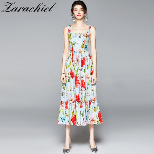 dresses summer fashion runway vacation women's spaghetti strap backless floral print elegant ruffles long es, Black;gray
dresses summer fashion runway vacation women's spaghetti strap backless floral print elegant ruffles long es, Black;gray