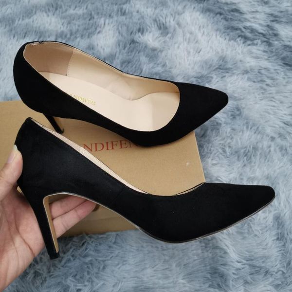 dress shoes women pumps 8cm suede ponited toes high heels fashion office stiletto party wedding female comfort, Black
dress shoes women pumps 8cm suede ponited toes high heels fashion office stiletto party wedding female comfort, Black