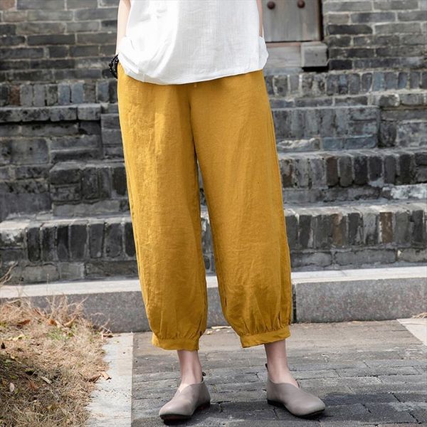 vintage linen summer loose casual womens pants ninth solid color elastic waist lace up, Black;white
vintage linen summer loose casual womens pants ninth solid color elastic waist lace up, Black;white