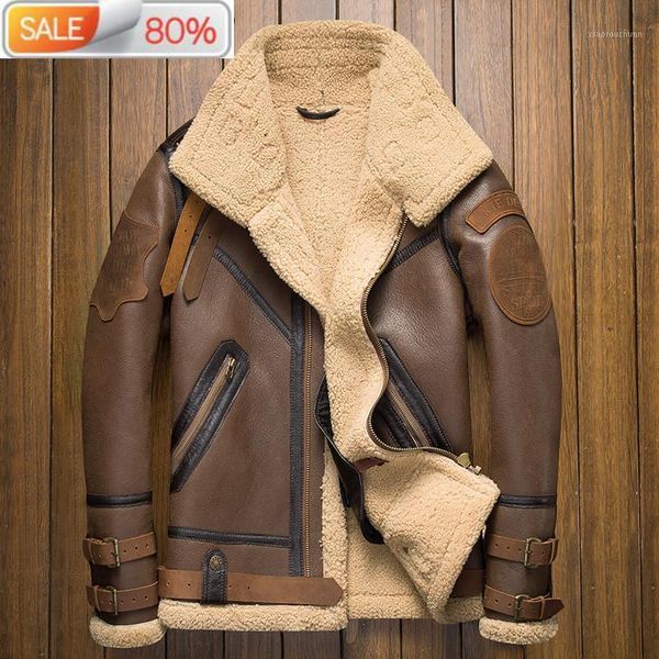 men's leather & faux sheep shearling genuine men motorcycle aviation flight jacket natural wool fur coat a156, Black
men's leather & faux sheep shearling genuine men motorcycle aviation flight jacket natural wool fur coat a156, Black