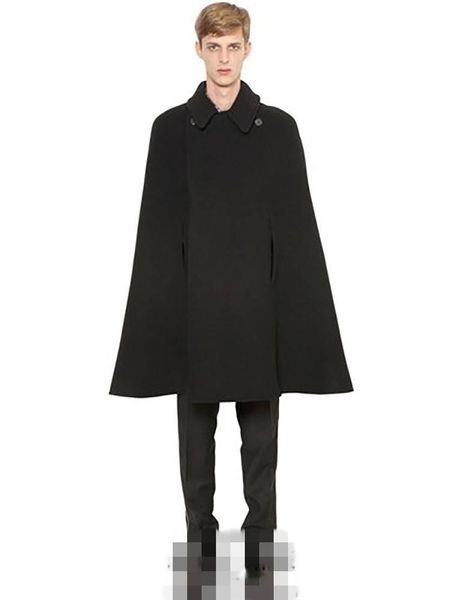 men's wool & blends coat autumn/winter medium length woollen baldric shawl cape fashion, Black
men's wool & blends coat autumn/winter medium length woollen baldric shawl cape fashion, Black