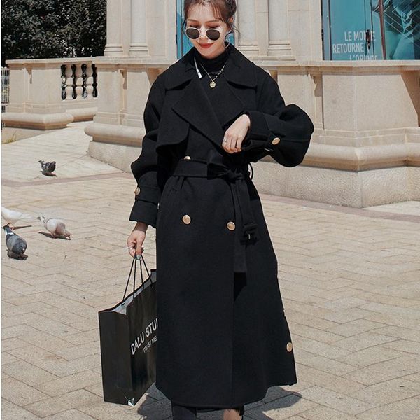 women's trench coats women long coat 2021 autumn winter fashion high street double breasted thick warm elegant ladies overcoat kobieta, Tan;black
women's trench coats women long coat 2021 autumn winter fashion high street double breasted thick warm elegant ladies overcoat kobieta, Tan;black