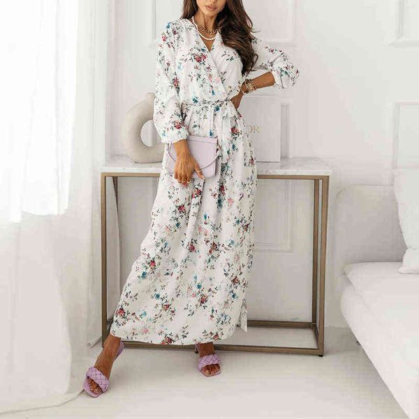 new spring autumn elegant print boho dress casual women long sleeve loose maxi dress office lady v neck elastic waist long dress y1204, Black;gray
new spring autumn elegant print boho dress casual women long sleeve loose maxi dress office lady v neck elastic waist long dress y1204, Black;gray