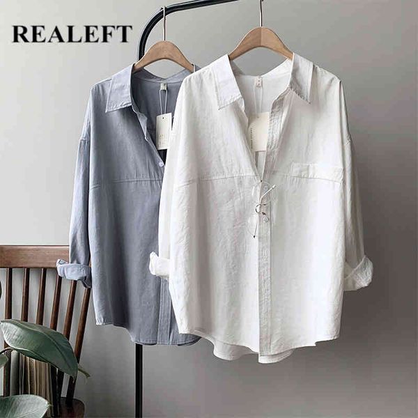 women's casual blouse shirt elagant office lady solid color long sleeve loose korean style female 210428, White
women's casual blouse shirt elagant office lady solid color long sleeve loose korean style female 210428, White