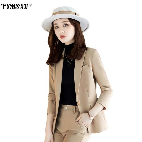 women's two piece pants autumn and winter professional suit two-piece high-quality interview work clothes office jacket slim trousers, White
women's two piece pants autumn and winter professional suit two-piece high-quality interview work clothes office jacket slim trousers, White