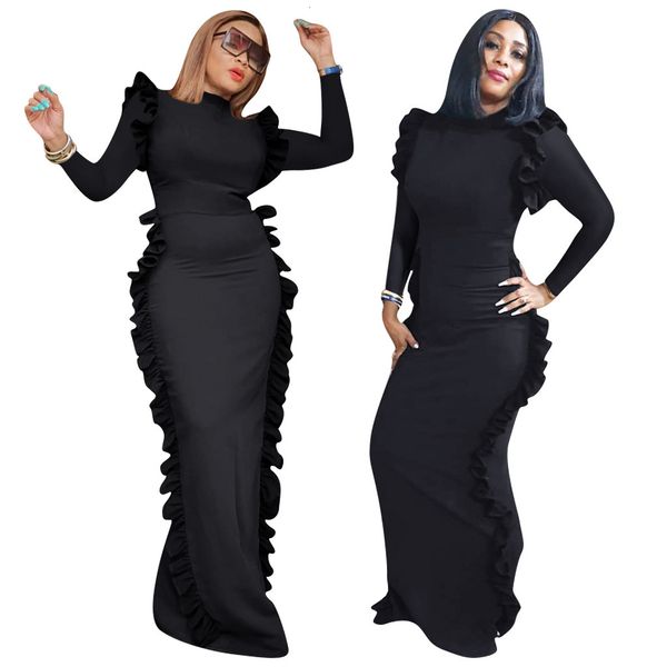 autumn winter black ruffles styles sheath party es est long sleeves crew neck back split floor length charming lady formal ni, Black;gray
autumn winter black ruffles styles sheath party es est long sleeves crew neck back split floor length charming lady formal ni, Black;gray