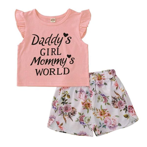 2pcs born baby girl clothes set cotton letter ruffle short-sleeved +floral print shorts clothing outfits 0-24m sets, White
2pcs born baby girl clothes set cotton letter ruffle short-sleeved +floral print shorts clothing outfits 0-24m sets, White