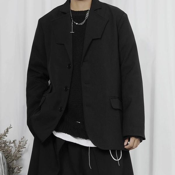 men's suits & blazers casual suit fashion large dark department design personalized collar loose small youth coat, White;black
men's suits & blazers casual suit fashion large dark department design personalized collar loose small youth coat, White;black